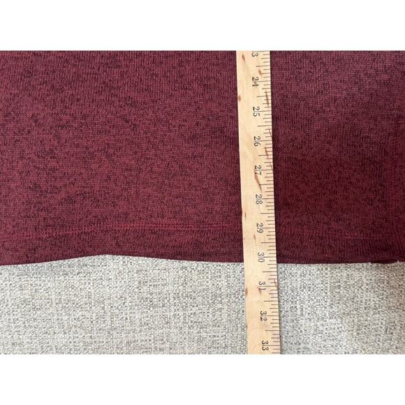 Lands End Sport Plus Size Maroon Pullover Sweater Tunic High Neck Long Sz 2X - Picture 8 of 11